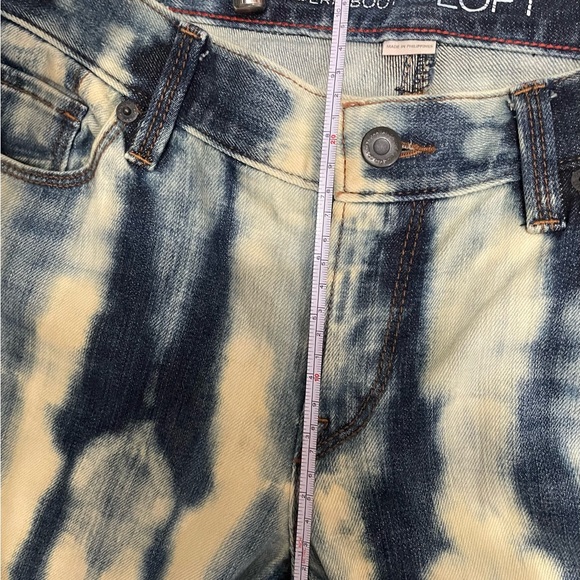 Retro Reverse Tie Dye Stripe Boot Cut Jeans Size 10 x 33 - Picture 7 of 10